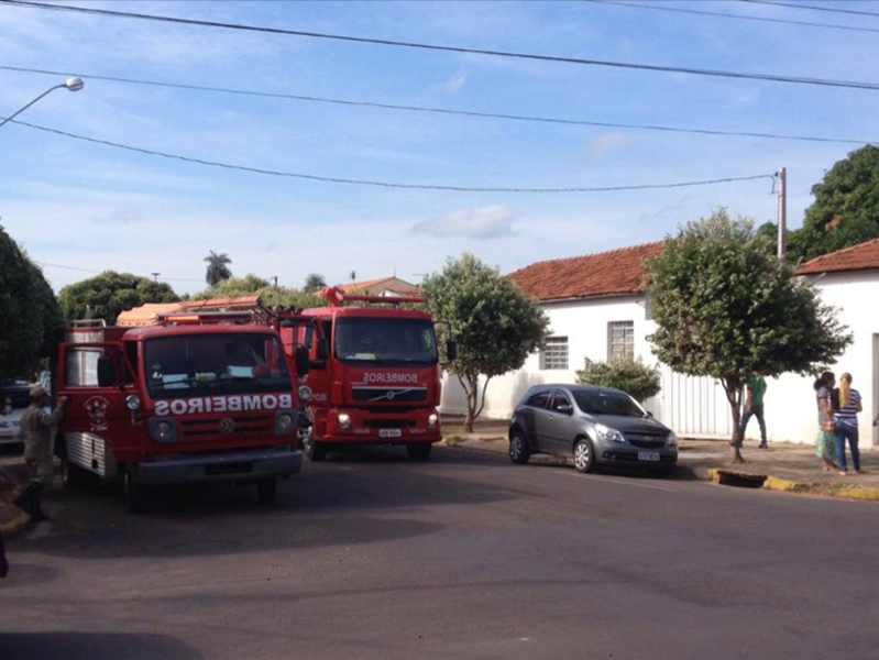 Quando as viaturas do Corpo de Bombeiros chegaram ao local, o fogo já estava controlado - Reprodução/TVC