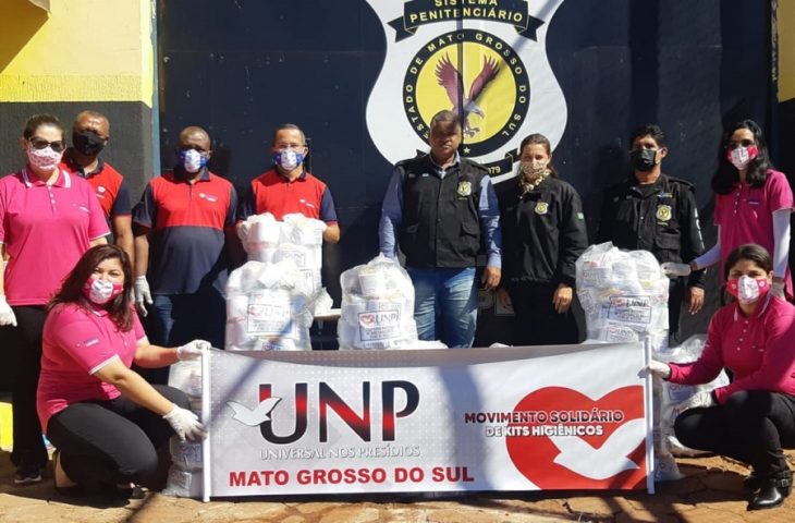 Ao todo, foram distribuídos 4,5 mil kits de higiene pessoal em unidades penais de MS - Divulgação/Agepen