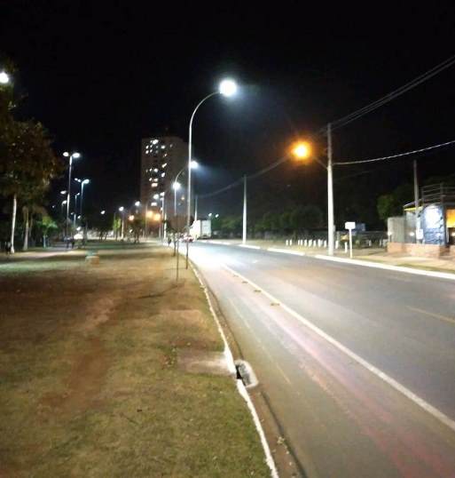 Depois das avenidas, agora a circular da Lagoa Maior também começa receber lâmpadas de LED - Divulgação