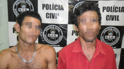Dois integrantes do bando que atuava em furtos nas lojas do Centro - Divulgação/Assessoria
