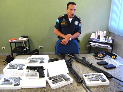 Armas serão entregues aos policiais militares após o término do treinamento, previsto para a próxima semana -