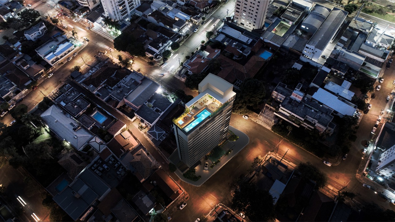A torre única tem toda a cobertura dedicada ao lazer, piscina de borda infinita, espaço fitness, hidromassagem, sauna, lounge com lareira, solarium e uma vista 360 graus de toda a cidade, o que inspirou o nome do empreendimento. - Divulgação