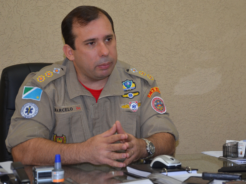 Comandante do 5° GBM de Três Lagoas, tenente-coronel Marcelo Olassar Ramires Dias - Claudio Pereira/JP