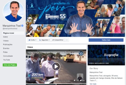Ação questiona material de propaganda que está sendo utilizado na campanha de Marquinhos Trad - Reprodução Ação questiona material de propaganda que está sendo utilizado na campanha de Marquinhos Trad - Reprodução