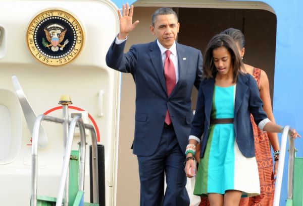 O presidente norte-americano chega ao Brasil acompanhado pela família - O presidente norte-americano chega ao Brasil acompanhado pela família -