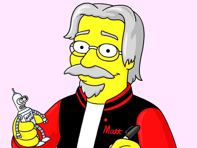 Matt Groening em desenho -