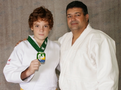 Rafael e o técnico Ovídio -