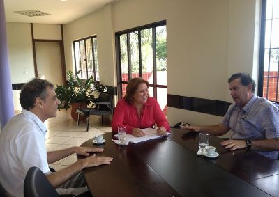 Deputado Eduardo Rocha reuniu-se  com a reitora e vice-reitor da UFMS -