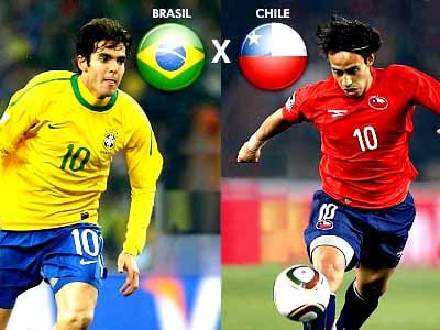 Kaká e Valdívia são as estrelas das duas seleções -