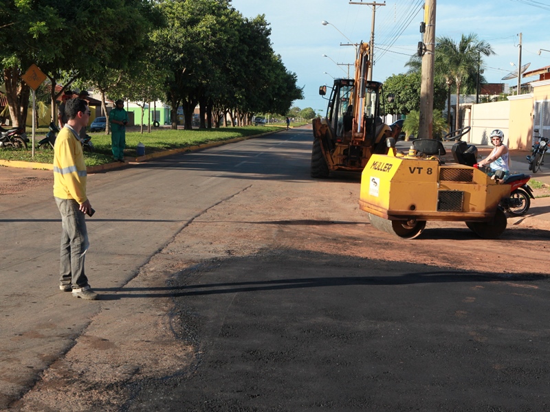 Serra Engenharia teve que refazer serviço na avenida Filinto Müller  - Elias Dias 