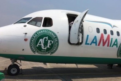 Avião da empresa boliviana Lamia, fretado pela Chapecoense, teria caído por falta de combustível  - Divulgação/ Cleberson Silva/ Chapecoense