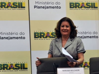 Ministra do Planejamento, Orçamento e Gestão, Miriam Belchior -