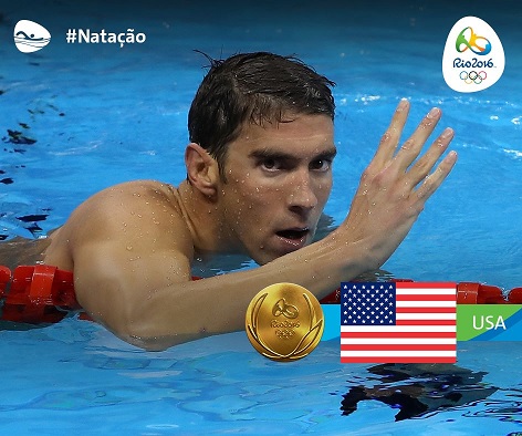 Phelps vence 200m medley pela quarta vez consecutiva e chega a 22 ouros - facebook/Rio2016