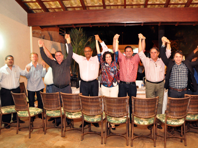 Presidentes regionais de sete partidos reuniram-se na noite de quinta (03), para apoiar Márcia -