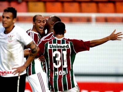 Leandro Euzébio comemora o gol da vitória no primeiro turno -