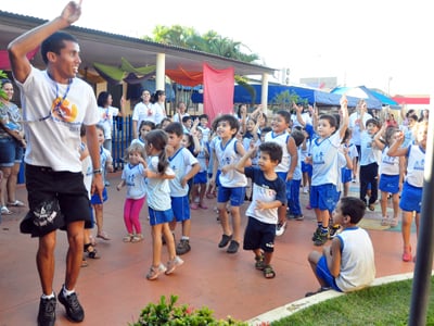 Muitas crianças também participaram da competição -