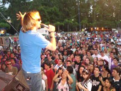 PG durante show em Estrela (RS) -