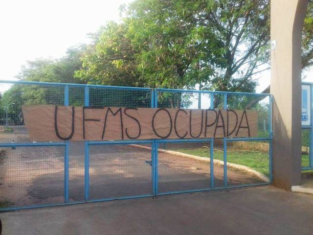 Ocupação no campus de Três Lagoas começou na quarta-feira  - Divulgação 