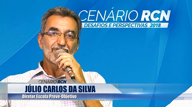 Professor Júlio Carlos, diretor da escola Preve Objetivo, em entrevista ao Cenário RCN - Leonardo Guimarães / JPNEWS