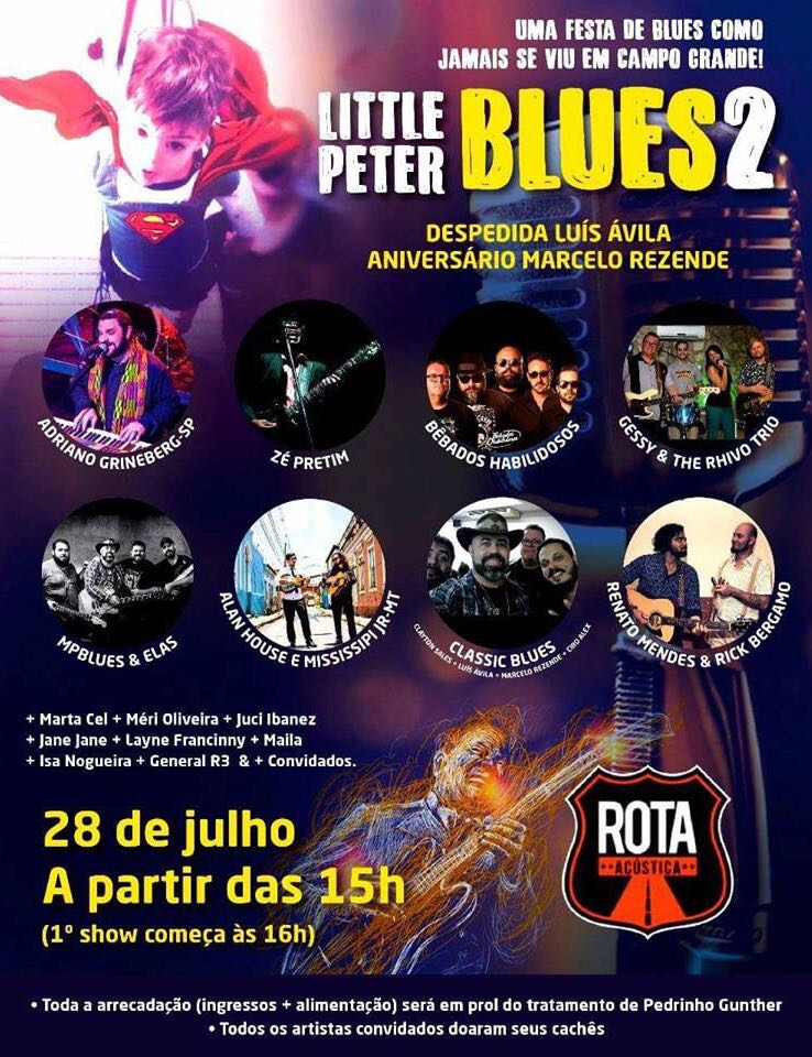 O evento também celebra o aniversário do Marcelo Rezende, e será despedida do Luis Ávila do MPBlues. - Foto: Divulgação