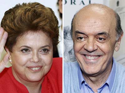 Dilma Rousseff (PT) e José Serra (PSDB) irão disputar o segundo turno da eleição presidencial no dia 31 de outubro -