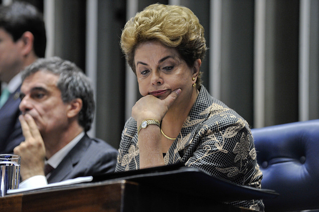 Ex-presidente Dilma durante sessão do Senado, em debate do impeachment - Jane de Araújo/Agência Senado_29_8_2016