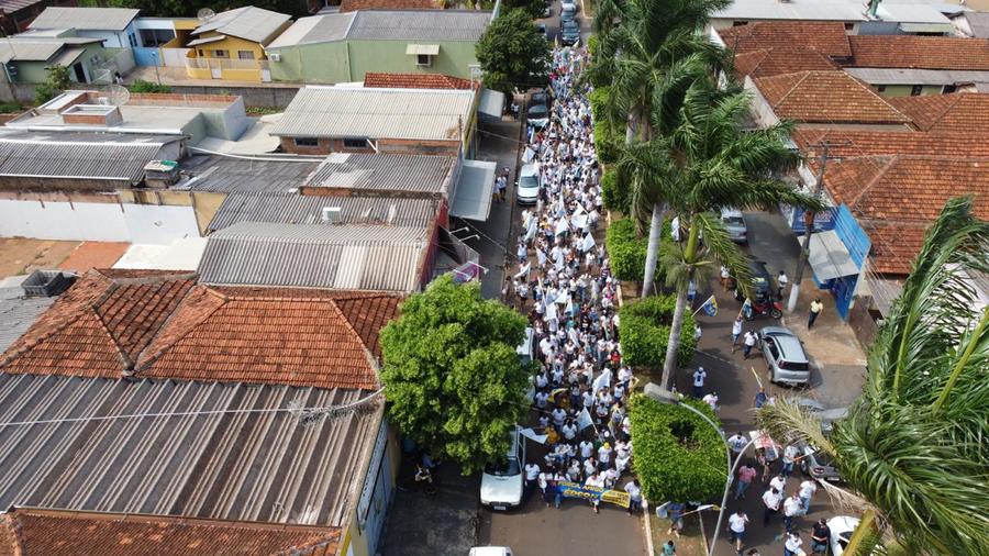 Mil pessoas participavam da caminhada proibida por decisão da Judicial - Reprodução