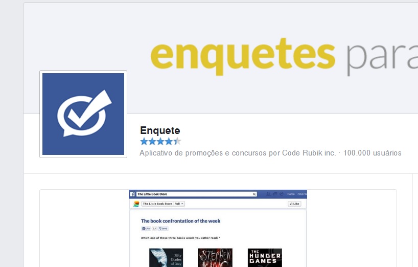 Enquete criada em perfil do Facebook deve ser removida - Reprodução