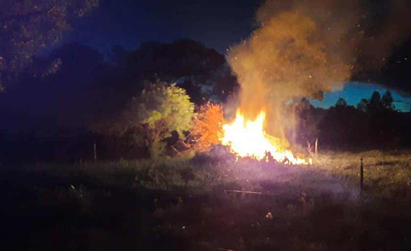 PMA flagra sitiante ateando fogo em terreno, em Brasilândia