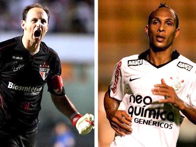 Rogério Ceni (esq.) e Liedson estarão frente a frente neste domingo em Barueri -