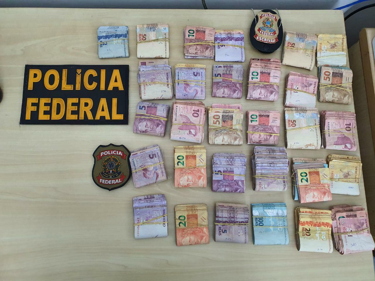 PF apreendeu R$19 mil em conveniência de Corumbá durante a operação. - Foto: Divulgação/PF