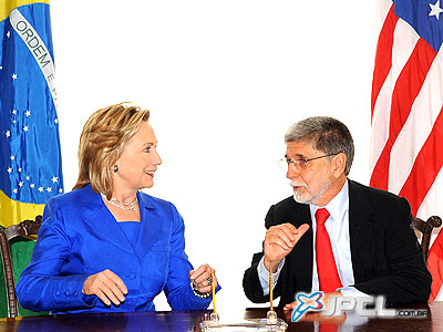 Ministro Celso Amorim reiterou à secretário de Estado americana, Hillary Clinton, que o Brasil tem posições definidas sobre o Irã -