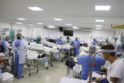 Todos os leitos do maior hospital do Estado estão ocupados, sendo 99% deles por vítimas da violência - Assessoria de Imprensa Santa Casa
