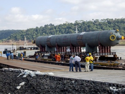 Peça de 760 toneladas passou por Itaipu no dia 14 desse mês -