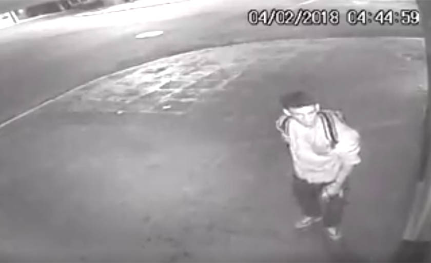Imagens da câmera de segurança foram entregues à Polícia Civil - Divulgação