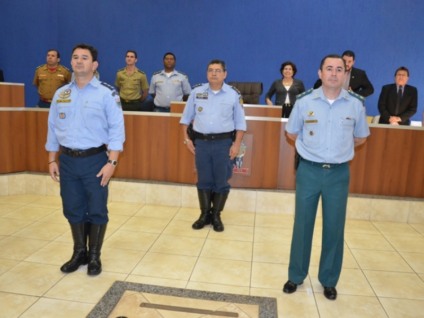 Troca de comando da PMR/Três Lagoas aconteceu na Câmara dos Vereadores - Divulgação