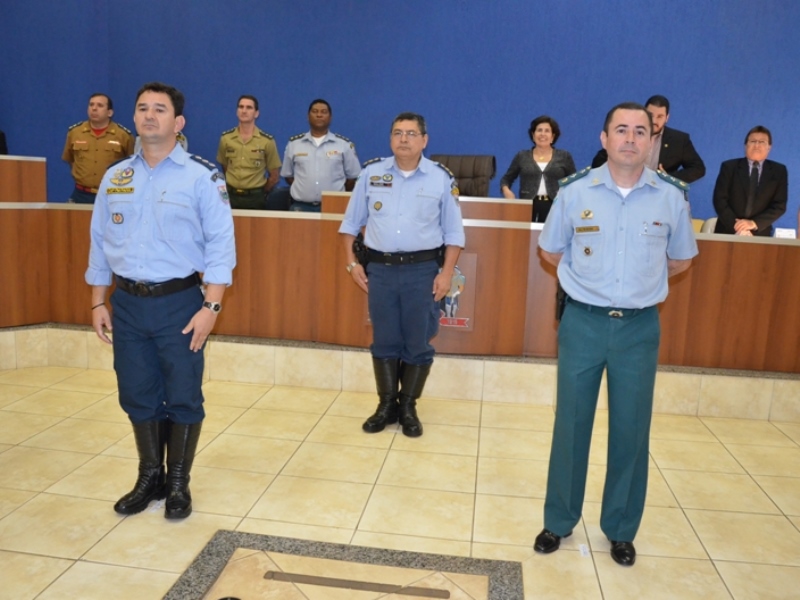 Troca de comando da PMR/Três Lagoas aconteceu na Câmara dos Vereadores - Divulgação