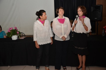 A vice-presidente Janda Carvalho, a presidente Lourdes Palhares e ex-presidente Alda Monteiro - Claudio Pereira/JP