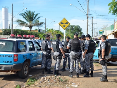 Movimentação de policiais por toda a cidade foi intensa -