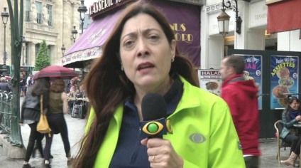 A jornalista Sonia Blota levou um chute e o cinegrafista foi agredido a socos - Reprodução/TV Band