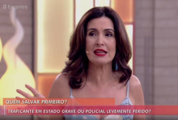 Fátima Bernardes, durante o programa desta terça - Reprodução/TV Globo