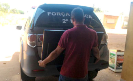 Receptador afirmou ter pago R$ 400 por aparelho furtado - Divulgação PM