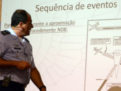 O tenente-coronel Raul de Souza apresenta relatório final da investigação do acidente aéreo que vitimou o ex-governador de Pernambuco Eduardo Campos mais seis pessoas - Fabio Rodrigues Pozzebom/Agência Brasil