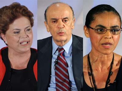 Candidatos mais bem colocados na pesquisa -