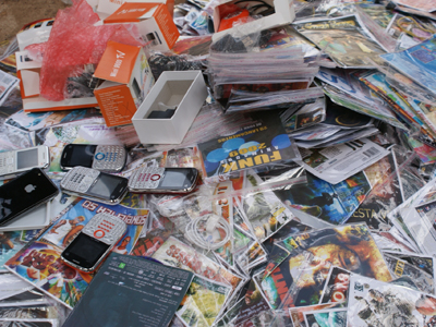 Materiais foram destruídos na manhã de ontem -