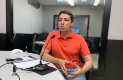 O candidato do PL defendeu ainda redução de impostos, desburocratização na administração e apoio aos empreendedores - Foto: Isabelly Melo/CBN