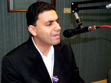 Leonardo Duarte durante entrevista na Cultura FM -