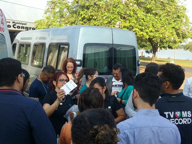 Jornalistas receberam credenciais na Lagoa Maior - Danilo Fiuza