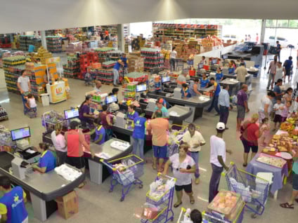 De 800 metros quadrados, o supermercado passa a contar com 2 mil m² - Cláudio Pereira/JP