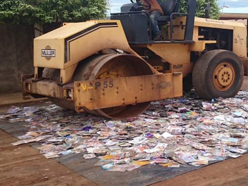 Foram destruídos 16.359 DVDs e CDs falsificados - TJMS